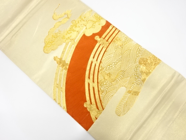 JAPANESE FUKURO OBI / EMBROIDERY / CLOUD